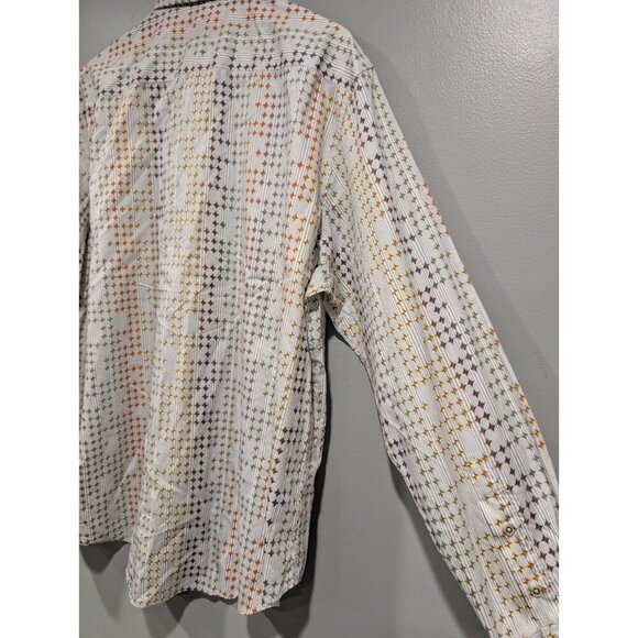 Robert Graham Men's Multicolor Long Sleeve Button-Up Size 2XL Geometric Diamond - Picture 15 of 16
